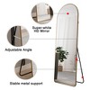 Glasflength Full Length Mirrors Wall Mirror, Decorative Mirror, Clothing Store, Floor Standing Large Mirror, Wall Mounted, Gold 23.2*0.6"*64.9" - 4 of 4