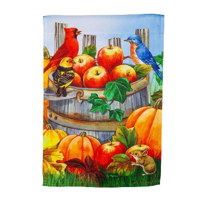 Apples and Pumpkins Garden Suede Flag