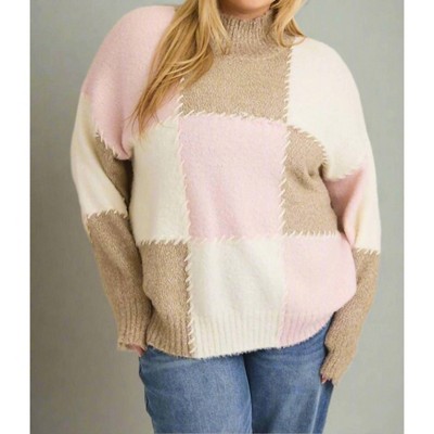 Women's Colorblock Oversized Sweater - Plus - GILLI