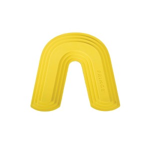 PetShop by Fringe Studio Color Me Happy Dog Horseshoe Rubber Toy - Yellow - 1 of 4