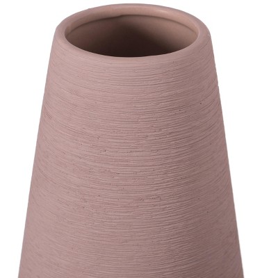 Elegant White Ceramic Decorative Table Vase Set - 15"