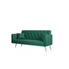 Kumasinova 71" Velvet Convertible Folding Sofa Bed,Loveseat with Adjustable Backrest,Sleeper Sofa for Small Spaces,Couchs for Living Room&Bedroom - 4 of 4