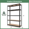 Costway 2 PCS 5 Tier Adjustable Garage Shelving Unit with 2200 lbs Max Load for Warehouse Black/Grey/Blue/Silver - 3 of 4