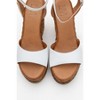 Elsie - White Wedge Leather Sandal (Women) | Forever & Always Shoes - 3 of 4