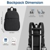 Mini Backpack for Women Water-resistant Hiking Backpack with Adjustable Shoulder Straps for School Travel Shop Work Casual(BLACK) - 3 of 4