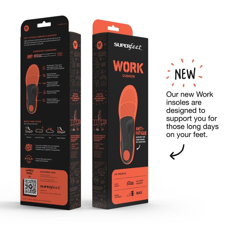 Superfeet Work Cushion - Trim-To-Fit Orthotic Shoe Inserts - Professional Grade, 2 of 6