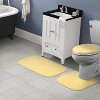 3pc Shaggy Nylon Washable Bathroom Rug Set Yellow - Garland Rug: Includes Lid & Contour Cover, Non-Skid, Tufted - 2 of 4
