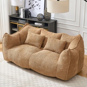 Soft beanbag chair with high resilience foam core for two people - 1 of 4