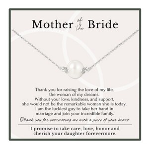 HOPE LOVE SHINE Mother of the Bride Gifts from Groom Wedding Necklace 14K Gold Plated Sterling Silver  2 Rings 18" - 1 of 1