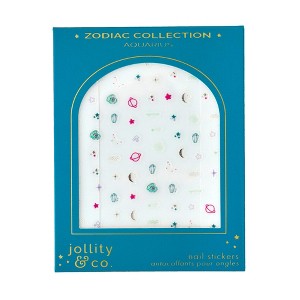 Jollity & Co. - Zodiac Aquarius Nail Stickers - Pack of 1 Sheet, 1 Nail Stickers - 1 of 1
