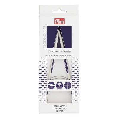 Prym 32" Ergonomic Circular Knitting Needles: Plastic, White, Knitting Supplies, Sewing Pins & Needles