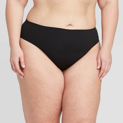 Women's Bonded Cotton Micro Thong - Auden™ Black Xl : Target