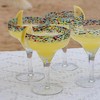 The Wine Savant Hand Blown Mexican Confetti Rimmed Margarita Glasses, Perfect Addition to Home Bar, Unique Style & Decor - 6 pk - 4 of 4