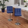Syemin Counter and Bar Stools Set of 2 Counter Height Bar Stools, Square Cushion Bar Stools Modern Swivel Bar Chairs, Blue, 17.32"*20.08"*37.01" - 4 of 4