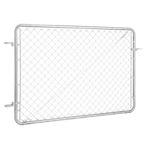 VEVOR Chain Link Fence Gate, 72 x 48 in, Adjustable Chain Link Fence Panel, Fit 2.2-6 ft (W) x 6 ft (H) Garden Fence Gate Opening, Silver - 1 of 4