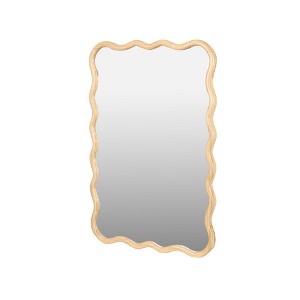 Lyngins Bathroom Mirrors,Wall Mirrors,Wavy Decorative Mirrors,Solid Wood Vanity Mirrors for Bathroom,Bedroom - 1 of 4
