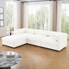 Oversized 109" Chenille Modular L-Shaped Sectional Sofa with Cylindrical Cushios and Storage Seat, 4-Piece Free combination Sofa - 4 of 4
