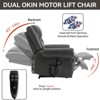 PAGED Power Lift Recliner Chair, Heating Massage Chair with Cup Holder, Side Pocket, USB Port, Chenille Accent Chair for Bedroom, Living Room - 2 of 4