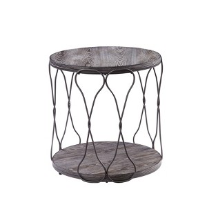 Ballou Rustic Bohemian End Metal Table Gray - HOMES: Inside + Out - 1 of 3
