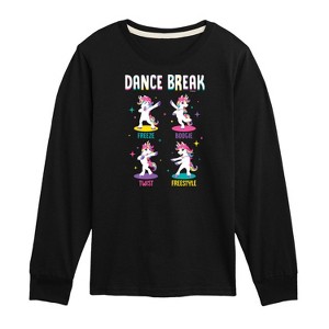 Boys' JoJo Siwa Dance Break Unicorns Long Sleeve Graphic T-Shirt - Black - Medium - 1 of 4