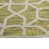 LunaLulinlk Lime Green Contemporary Geometric, Textured, High-Low Cut & Loop 2' x 3' Rectangle Throw Rug - 2 of 4