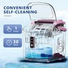 Simzlife Countertop Ice Maker with Handle, 26.5lbs per Day, 9 Bullet Cubes in 6 Mins, Auto-Cleaning Portable Ice Machine with Basket and Scoop,Pink - 4 of 4