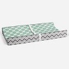 Bacati - Ikat Zigzag Mint Dots Muslin Changing Pad Cover - 4 of 4