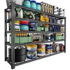 5 Tiers Metal Adjustable Garage Storage Shelving Unit with 2800 LBS Capacity in Black - 2 of 4