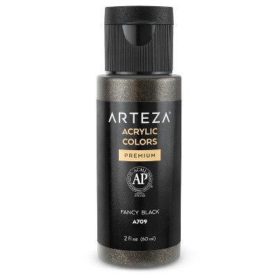 Arteza Iridescent Single Acrylic Paint, WG10 Fancy Black, 60ml Bottle (ARTZ-9993)