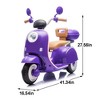 SEVOBAL Toy Vehicles, Kids Three-Wheel Ride On Car with Storage and Audio Features for Children Outdoor Play, Purple, 41.34"*16.54"*27.56" - 2 of 4