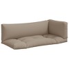 vidaXL Pallet Cushions 3 pcs Taupe Fabric - 3 of 4