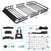 iMountek"Universal Roof Rack Cargo Carrier 63x39x6.3in with Hook Strap & Elastic Net for Car Top Storage"Black - 4 of 4