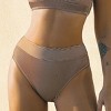 Women's Striped High-Waisted Wide Waistband Bikini Bottoms - Cupshe - 3 of 4