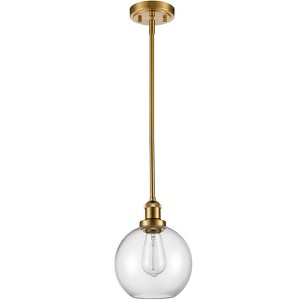 Claxy Modern Gold Glass Globe Pendant Light for Kitchen Rod-Hung - 1 of 4