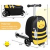 Costway 2-IN-1 Folding Ride on Suitcase Scooter with LED Wheels Brake System Kids toy Gifts - 3 of 4