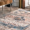 Nuloom Lauryn Vintage 5x8 Indoor Area Rug for Living Room Bedroom Dining Room Kitchen, Blue/Ivory - 4 of 4