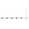 EVERLY JEWELRY | Sterling Silver Red Enamel Heart Link Chain Station Necklace - 18 in - 4 of 4