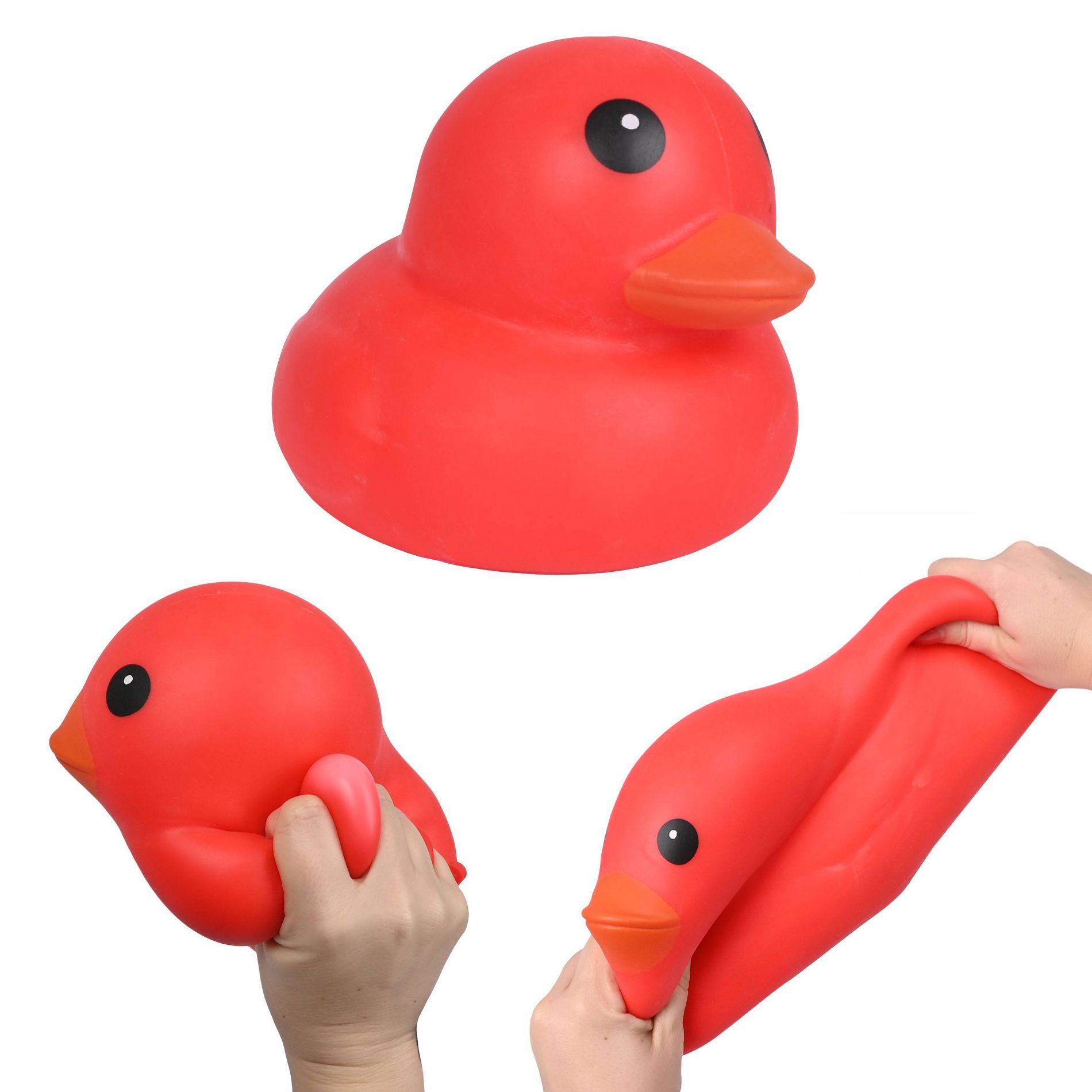 Sunny Days Squeeezy Red Duck Fidget Toy