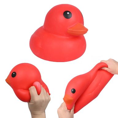 Sunny Days Squeeezy Red Duck Fidget Toy