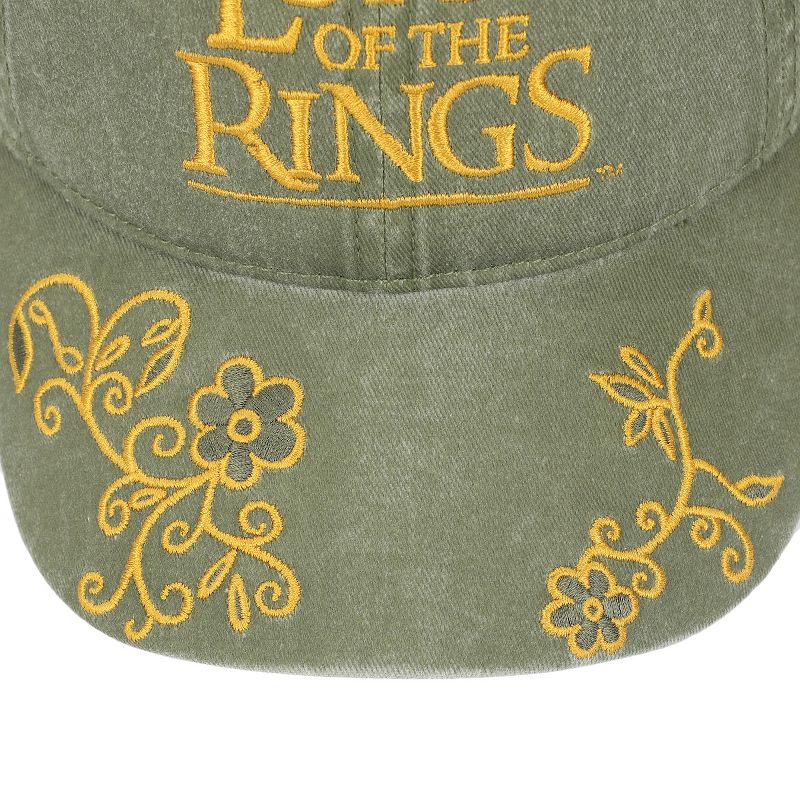 The Lord of the Rings Logo Washed Green Cotton Twill Hat, 4 of 7