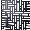 Grungis Matrix Metal Decorative Patio Screens,Freestanding Privacy Fence Panels Screen with Striped Rectangle Pattern for Balcony,76" H×48" W - 3 of 4
