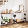 Console Table, Behind Couch Table Sofa Tables Narrow Entryway Table with Storage Shelf and Metal Frame - 4 of 4