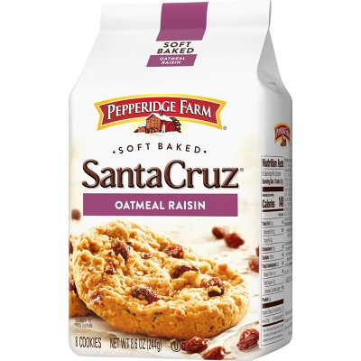 Pepperidge Farm Santa Cruz Soft Baked Oatmeal Raisin Cookies - 8.6oz