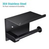 Aquaterior Toilet Paper Holder Wall Mounted Rack Heavy Duty Stainless Steel - 4 of 4