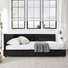 CAVINAS Full Size Velvet Upholstered Daybed Bed Frame with Comfortable Backrest & Armrest,No Box Spring Needed - 3 of 4