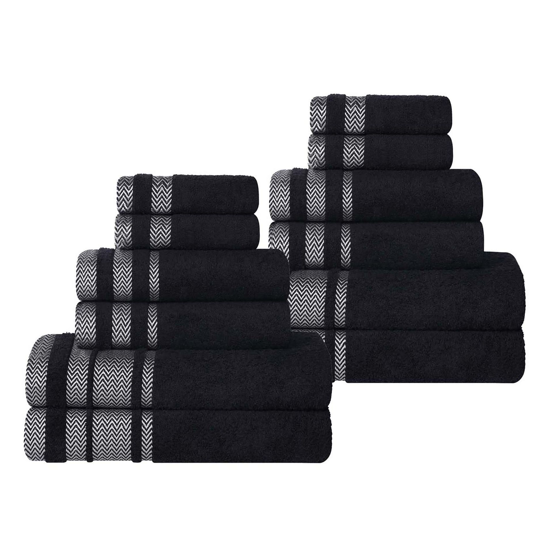 Cotton Medium Weight Absorbant and Fluffy Bathroom Towel Set by Blue Nile Mills