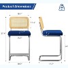 SEVOBAL Dining Chairs, Counter Height Bar Stools Set of 2, Upholstered Velvet Barstools for Dining Room, 24 inch, Blue, 17.7"*18.9"*37.4" - 4 of 4