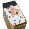 Sweet Jojo Designs Boy or Girl Gender Neutral Unisex Changing Pad Cover Bear and Moon Blue and Gold - 2 of 4