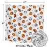 Sweet Jojo Designs Baby Boy Baby Muslin 100% Cotton Swaddle Blankets Set Watercolor Sports Theme Blue Brown and Orange 2pc - 4 of 4
