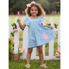 Blue Bunny Bliss Flutter Sleeve Dress Mia Belle Girls - 3 of 4
